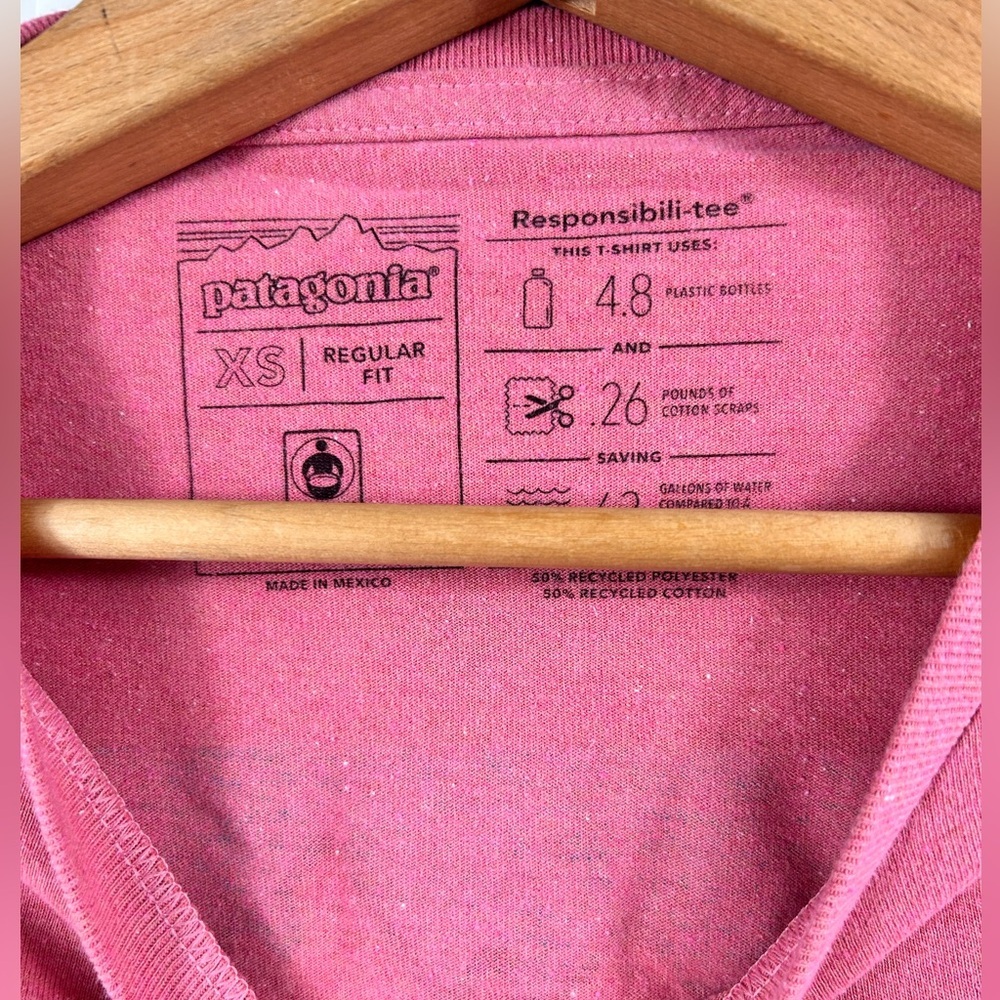 Patagonia Women's Long Sleeve Tee in Rose Pink - Picture 2 of 7